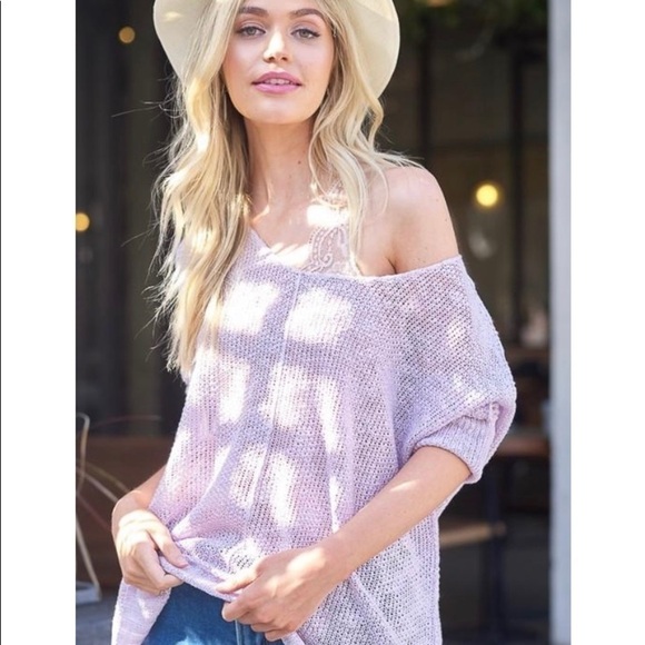 Last! Lilac Soft Lux Slouchy Sweater - Picture 2 of 5